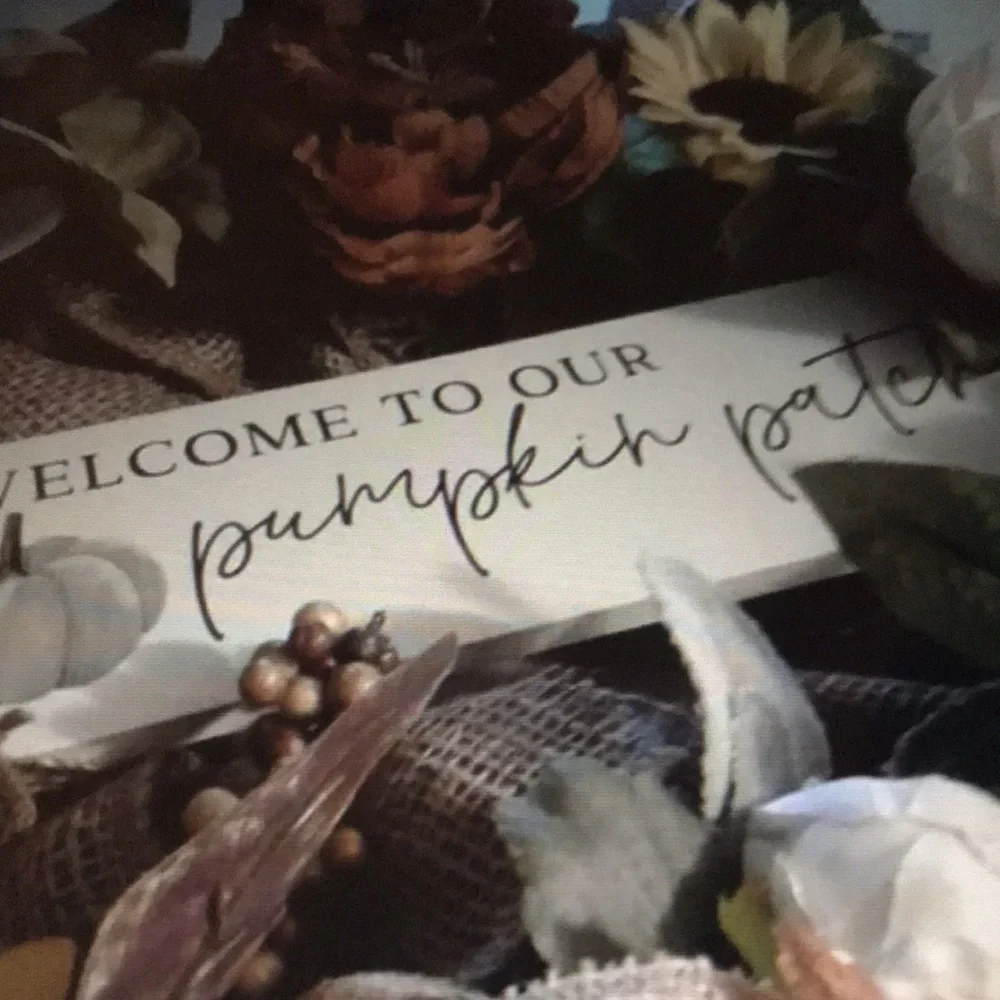 Handmade Pumpkin Patch Fall Wreath White Pumpkin Patch Harvest Final Sale